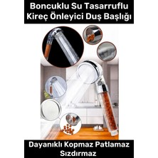 Carlburn Premium Özel Zeolid Taşlı Yüksek Emisyon Güçlü Boncuklu Su Tasarruflu Kireç Önleyici Duş Başlığı