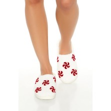 F21 Peluş Şeker Desenli Ev Terliği