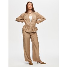 Faik Sönmez Ribana Garnili Bağcık Detaylı Bomber Ceket S25BMB005