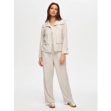 Faik Sönmez Metal Fermuar Detaylı Tenselli Casual Ceket S25CKT033