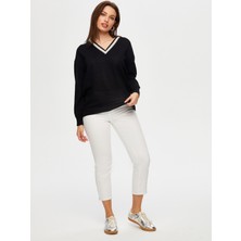 Faik Sönmez Simli V Yaka Triko Bluz S25TRB005