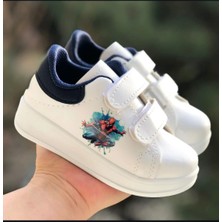 Erkek Çocuk Spor Ayakkabı Spiderman(Örümcek Adam) Basklı Rahat Hafif Esnek  Çocuk Sneaker