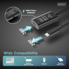 Dıgıtus Aktif USB 3.2 Gen1 5g Uzatma Kablosu, Usb-C - Usb-C, 5 Metre