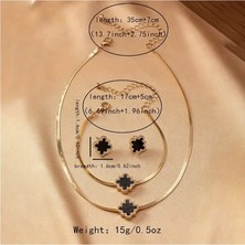 Vintage Gold Taşlı Çiçekset (Kolye+Bileklik+Küpe)