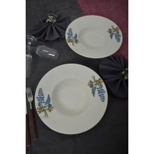 Farika Porselen Hazeran 28CM Porselen Makarna Tabağı Seti