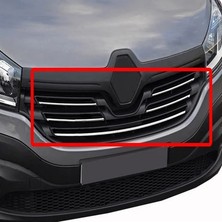 Alminox Oto Aksesuar Renault Trafic Krom Ön Panjur 2015 - 2022 Arası 5prç Paslanmaz Çelik