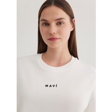 Mavi Mavi Logo Baskılı Beyaz Tişört 1612518-70057