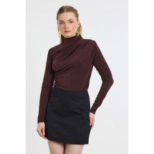 Rays 20059 Büzgü Detay Sandy Bluz Acı Kahve