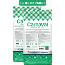 Carnaval Gourmet Tavuklu ve Sebzeli Gurme Yetişkin Kedi Maması, Renkli Taneli 4.5kg (3x1.5kg)