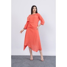 Fakir Kol Kayık Yaka Bluz ve Kruvaze Model Etek 1188