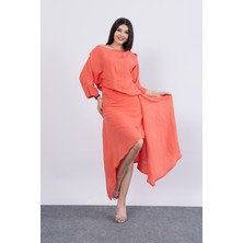 Fakir Kol Kayık Yaka Bluz ve Kruvaze Model Etek 1188