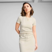 Puma Kadın Bej Puma Wardrobe Ess Slim Tee Bej Kadın T-Shirt