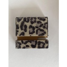 Zey Desing Siyah Gümüş Leopar Tablet & Telefon Tutacağı