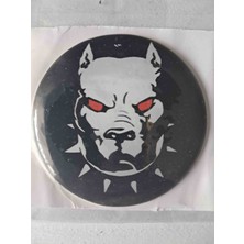 Motosiklet Reflektör Stickerı Yuvarlak Pitbull Etiketi