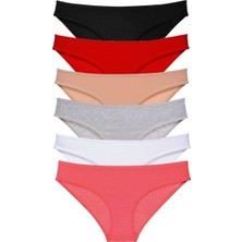 6 Adet Süper Eko Set Likralı Kadın Slip Külot Renk 3