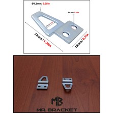 10 Ad Tablo Kancası Kıvrık Model - Metal Çerçeve Askısı Aparatı - Vidalı Fotoğraf Resim Asma Kancası