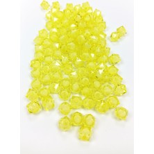 Royaleks Küp Boncuk Içten Boncuklu Bileklik Çanta Boncuğu 10 mm 50 gr Sarı - BNC454