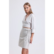 Duin Collection Keten Şort Etek