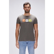 Belirtilmemiş Entree Antrasit Erkek Baskılı Tişört