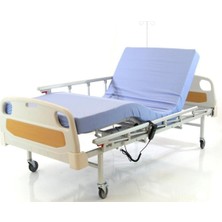 2 Motorlu Tabanca Korkuluklu Hasta Karyolası Abs Başlıklı