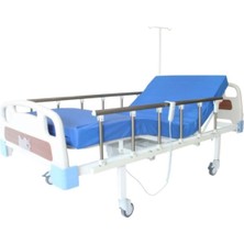 Medikal 2 Motorlu Abs Başlıklı Frenli Alüminyum Korkuluklu Karyola ( 2 Yıl Garantili )