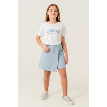 Kız Çocuk Renkli Keten Şort Etek 2876