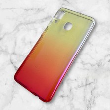 Vardar Aksesuar Galaxy A20 Kılıf Parlak Sert Renkli Transparan Kapak