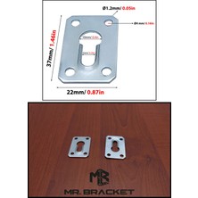 10 Ad. Gizli Çerçeve Askısı Büyük - Metal Tablo Askı Aparatı - Vidalı Fotoğraf Resim Asma Kancası