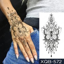 Tattoo Geçici Mandala Kelebek Desenli Dövme Tattoo Yapıştırma