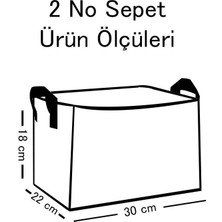 Giraffe Desenli Çok Amaçlı Dolap Içi Düzenleyici Dekoratif Dikdörtgen Düzenleyici Sepet 30 x 22 x 18