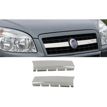 Alminox Oto Aksesuar Fiat Doblo Krom Ön Panjur 2006-2010 2 Parça Paslanmaz Çelik