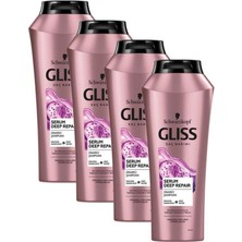 Gliss Serum Deep Repair Onarıcı Şampuan 500 ml x 4 Kadınlar İçin Onarıcı Etki Sağlayan Ürün