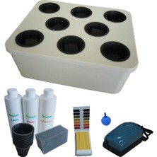 Tarım Suda Topraksız Tarım Mini Set Beyaz Hidroponik Set Suda Tarım Hobi Seti