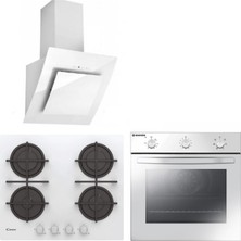 Hoover Candy Turbolu Beyaz Cam Ankastre Set(HON602W, CVG6WW, CDM 656)