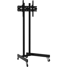 ALPIN TV/Fuar Standı Metal Ayaklı Tekerlekli TV Sehpası/Ünitesi 40” inç – 75” inç