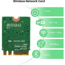Steldalar Wı-Fı 6e Bluetooth 5.2 Intel AX210 Çift Bant 3000 Mbps M.2 Kablosuz Kart AX210NGW 2.4g/5g 802.11AX Ipex Antenli (Yurt Dışından)