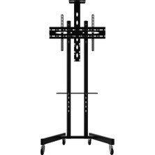 ALPIN TV/Fuar ve Toplantı Odası Standı Video Kamera Askı Aparatlı Metal Ayaklı TV Sehpası/Ünitesi 40” inç – 75” inç