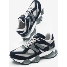 Tonny Black Unisex Lacivert Poli Taban Yüksek Taban Bağcıklı Spor Ayakkabı Modern Tasarım