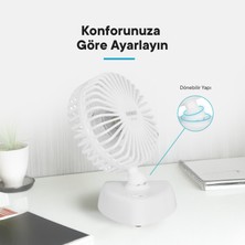 Everest  Beyaz Everest EFN-504 Taşınabilir Masaüstü Beyaz USB Fan.
