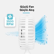 Everest  Beyaz Everest EFN-504 Taşınabilir Masaüstü Beyaz USB Fan.