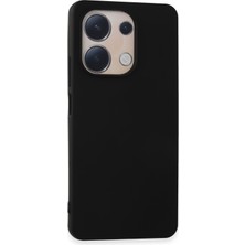 Bilişim Akademi Xiaomi Redmi Note 13 4g Kılıf Slikon Kılıf Düz Renk Kılıf Koruyucu Kılıf - Siyah