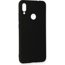 Bilişim Akademi Xiaomi Redmi Note 7 Kılıf Slikon Kılıf Düz Renk Kılıf Koruyucu Kılıf - Siyah