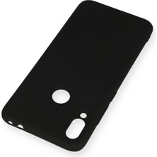 Bilişim Akademi Xiaomi Redmi Note 7 Kılıf Slikon Kılıf Düz Renk Kılıf Koruyucu Kılıf - Siyah