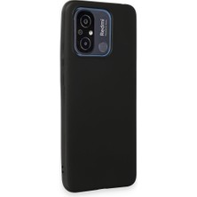 Bilişim Akademi Xiaomi Redmi 12C Kılıf Slikon Kılıf Düz Renk Kılıf Koruyucu Kılıf - Siyah