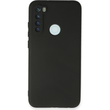 Bilişim Akademi Xiaomi Redmi Note 8 Kılıf Slikon Kılıf Düz Renk Kılıf Koruyucu Kılıf - Siyah
