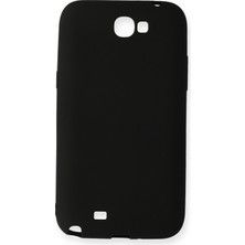  Samsung Galaxy Note 2 / N7100 Kılıf Slikon Kılıf Düz Renk Kılıf Koruyucu Kılıf - Siyah
