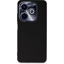  Infinix Hot 40I Kılıf Slikon Kılıf Düz Renk Kılıf Koruyucu Kılıf - Siyah