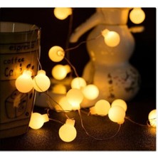 HobiDünyasıElif Beyaz Top LED Gün Işığı Pilli 2 Kademeli