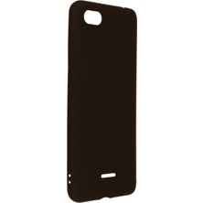 Bilişim Akademi Xiaomi Redmi 6A Kılıf Slikon Kılıf Düz Renk Kılıf Koruyucu Kılıf - Siyah