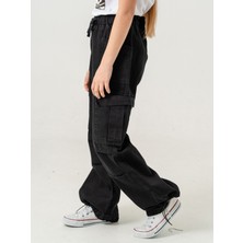 Kız Çocuk Dizi Pileli Ispanyol Kot Pantolon 2200